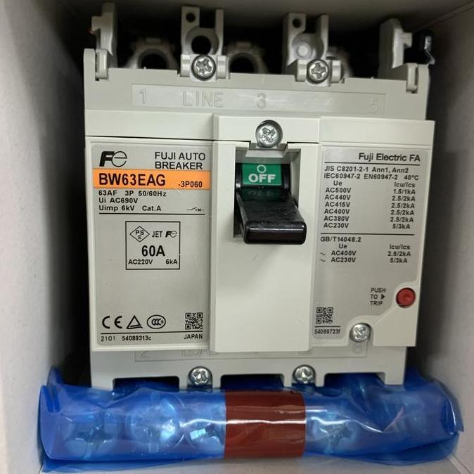 Mccb Fuji Bw 63 Eag 3Pole 60Ampere Fuji Electric Baru