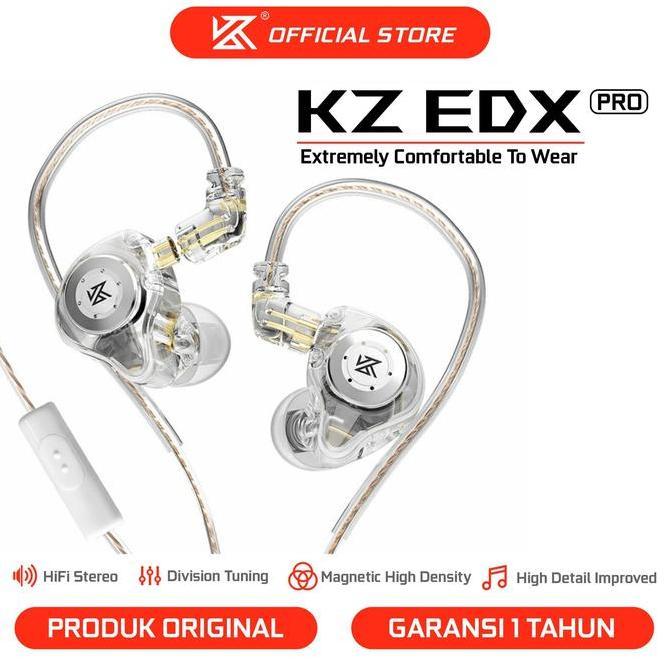 [Kz Official Store] Kz Edx Pro With Mic Noise Cancelling Earphone