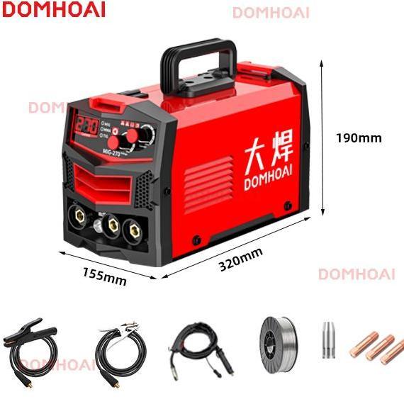DOMHOAI 3IN1 Las listrik MIG-270 Tanpa Gas alat las listrik 900 watt Mesin Las Inverter Welding Mach