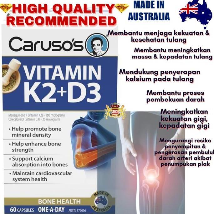 carusos vitamin k2 + d3 60 capsules