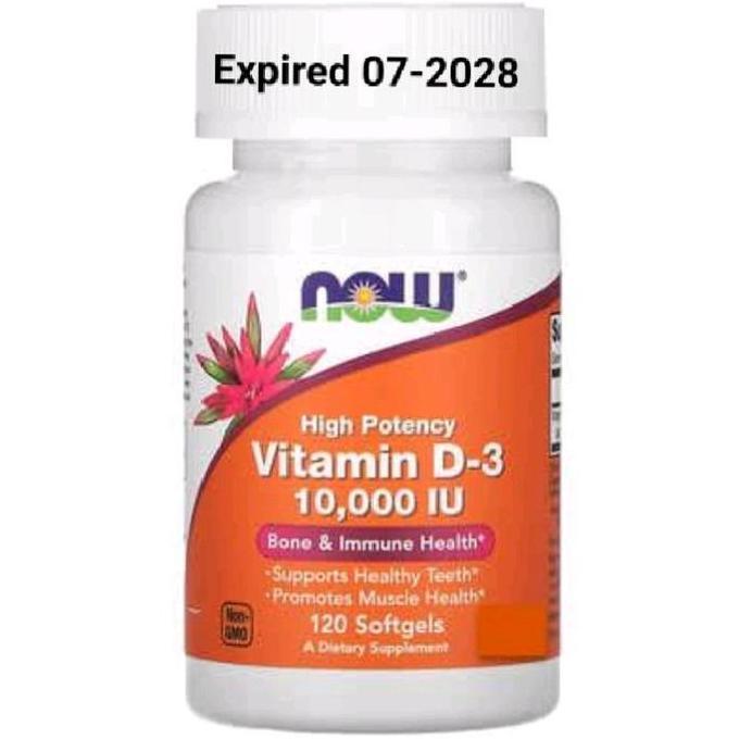 Now Food Vitamin D3 10000 IU 120 Softgel-Vitamin D-3 10000iu 120 softgel