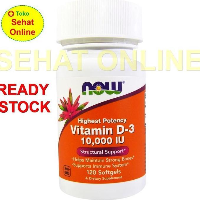 NOW Vitamin D3 10000 IU High Potency 120 Softgels
