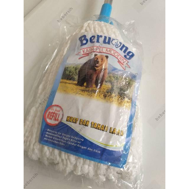 Pel Beruang + Tongkat / Lap Pel Microfiber