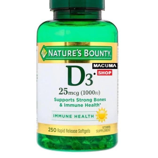 VITAMIN D3 1000 IU 250 SOFTGEL NATURES BOUNTY VIT D3 1000IU
