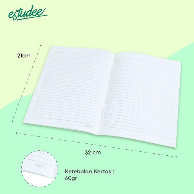 Altx- Buku Tulis Estudee Motif Sampul Coklat  Isi 10