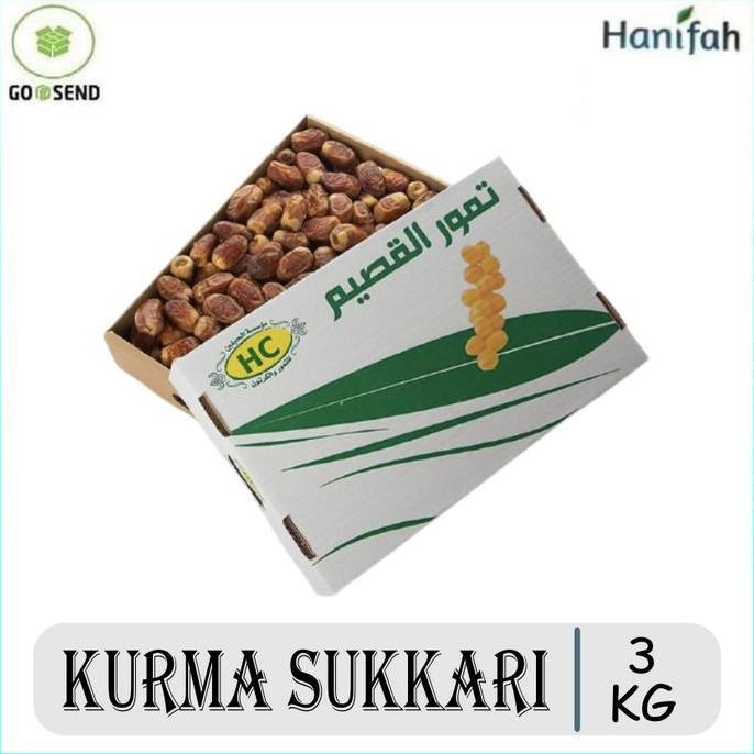Kurma Sukari Al Qosim 3 Kg - Kurma Sukkari Al-Qossim 3kg Original