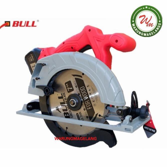Mesin Gergaji Kayu Bull 7 inch baterai Circular saw cordless bl588