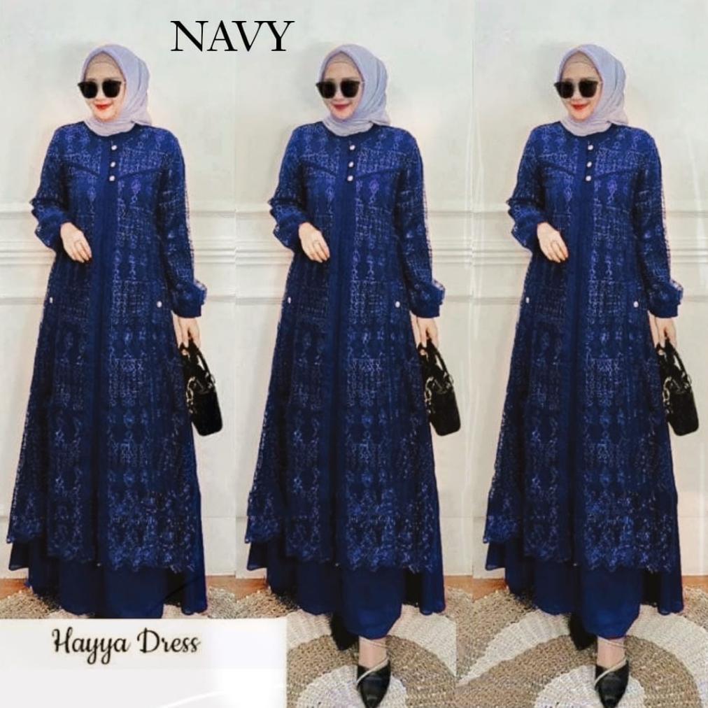 PAKET HEMAT Hayya Dress / New Brukat / Gamis Muslim BCB