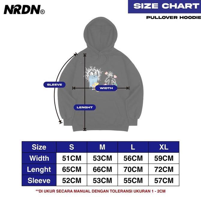 Xxpi- Nrdn Clothing Sweater Hoodie Amor Fleece Hitam