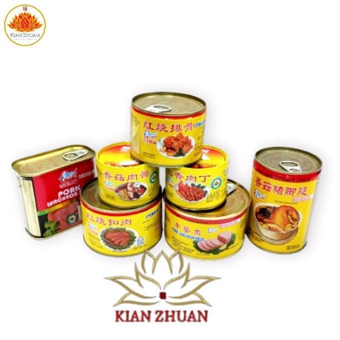 Ready  GULONG Aneka Daging Babi Kalengan / Leg, Daging Cincang, Iga, Dll