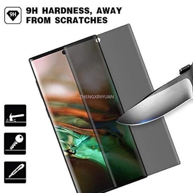 UV Tempered Glass Anti Spy Privacy Curved Anti Gores Kaca Screen Guard Layar untuk Itel S23 PLUS