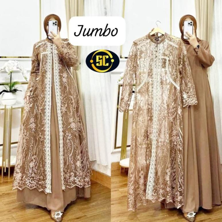 DISKON GAMIS BROKAT 2IN1 TERLARIS SUPER MEWAH BEST SELLER/GAMIS WANITA IMPORT PREMIUM