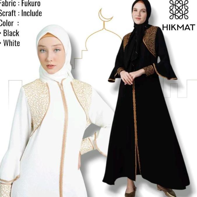A6623 - Abaya Hikmat Fashion Original Set Hijab