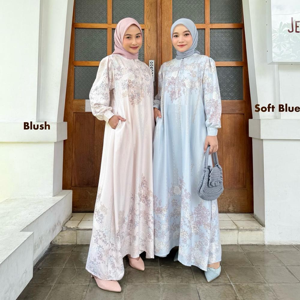 Efabric - Namira Dress Jaguard Motif | Dress Lebaran Busui & Bumil Friendly | Dress Jumbo