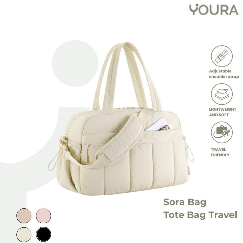 YOURA - Sora Tote Bag Sling Bag Travel Bag Tas Wanita Gym Yoga Olahraga Sport Bag Waterproof Multifu