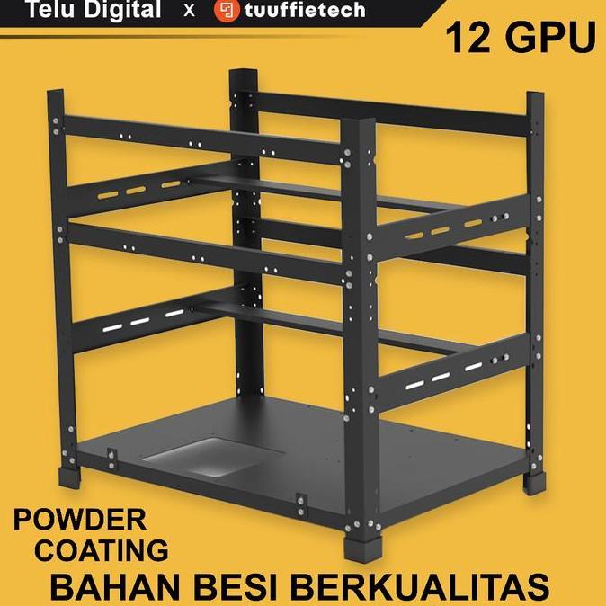 Jual Murah Mining Rig Frame - Tuuffietech 12 Gpu Vga Open Air Casing Stackable