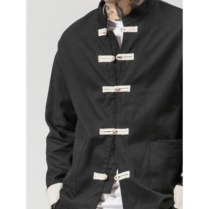 CHEONGSAM PRIA BAJU KEMEJA IP MAN IPMAN WING CHUN MANDARIN JAPANES KOREA KOKO LENGAN TANGAN PANJANG 