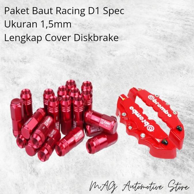 Paket Baut Racing Lugnut D1 Spec + Cover Kaliper Disk Brake Lancer MURAH