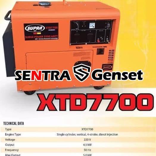 Genset Solar Supra Xtd 7700. Silent Diesel 5000 Watt. Max 5500 Watt Promo Bulan Ini