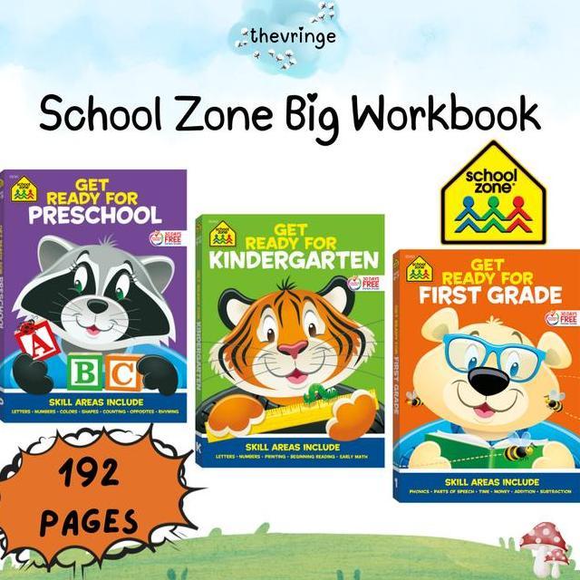 School Zone Bpreschool Kindergarten Workbook