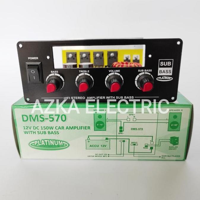 Kit Power Amplifier Speaker Aktif  Stereo 12V DC DMS 570 ASLI