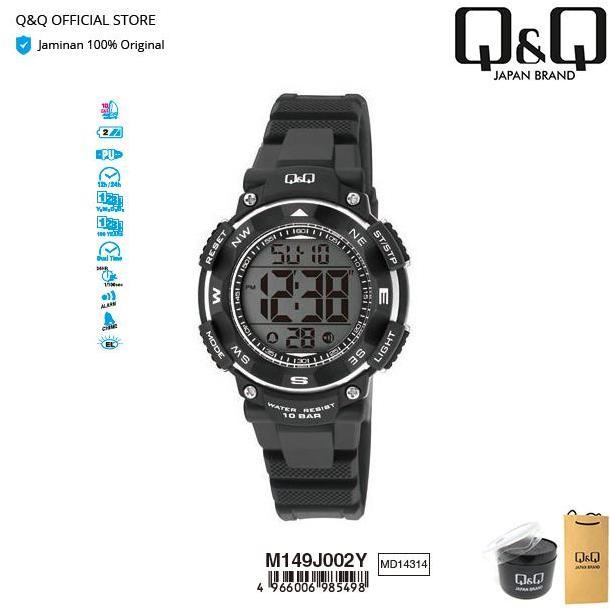 Q&Q QnQ QQ Original Jam Tangan Casual Fashion Digital Karet - M149 M149J Water Resist (TERBAIK) (TER