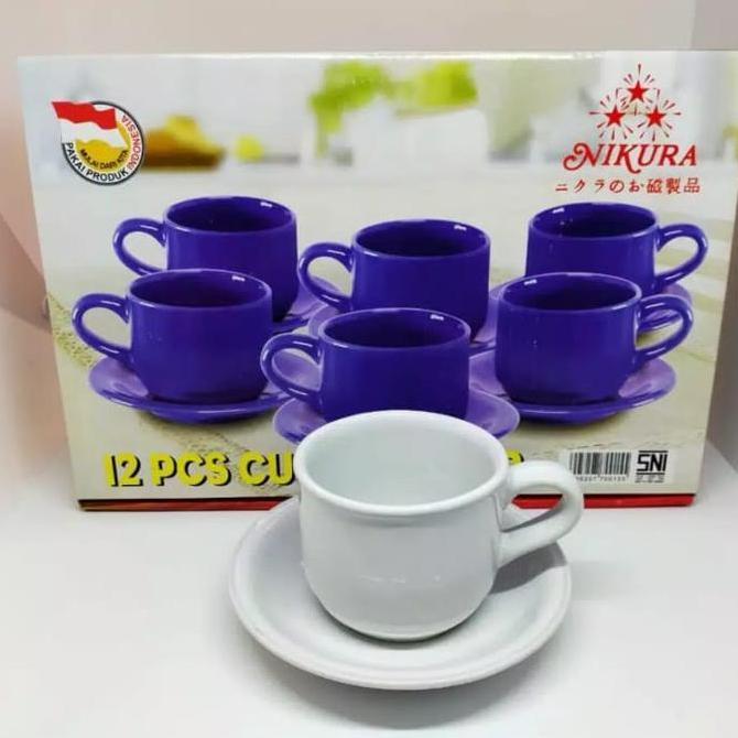 CANGKIR SET NIKURA 12 PCS GELAS TEA CUP AND SAUCER BIN