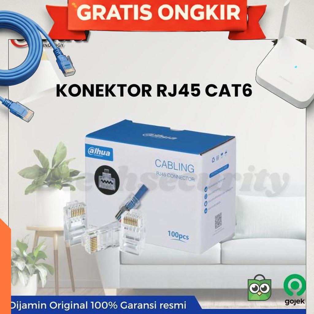 Konektor Lan Pin Rj 45 Cat.6 DahuaKonektor Pin Cat.6 Dahua Isi 100Pcs
