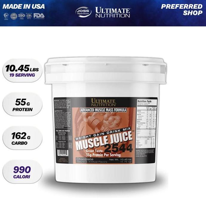ULTIMATE NUTRITION MUSCLE JUICE 2544 | BEST WEIGHT GAINER INGREDIENTS | IMPORT USA - SUPLEMEN FITNES