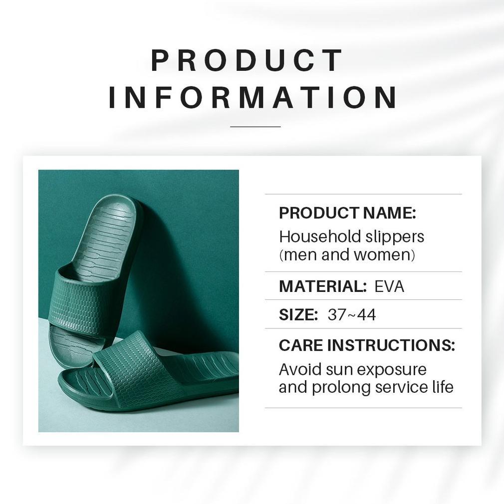 gh-56 MINISO Sandal Rumah Berkualitas EVA Sandal Kamar Mandi Berbahan Empuk Sandal Karet Couple Polo