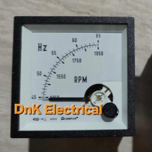 Ready Frekuensi / Frequency / HZ Meter RPM Merk Complee ukuran 72x72mm