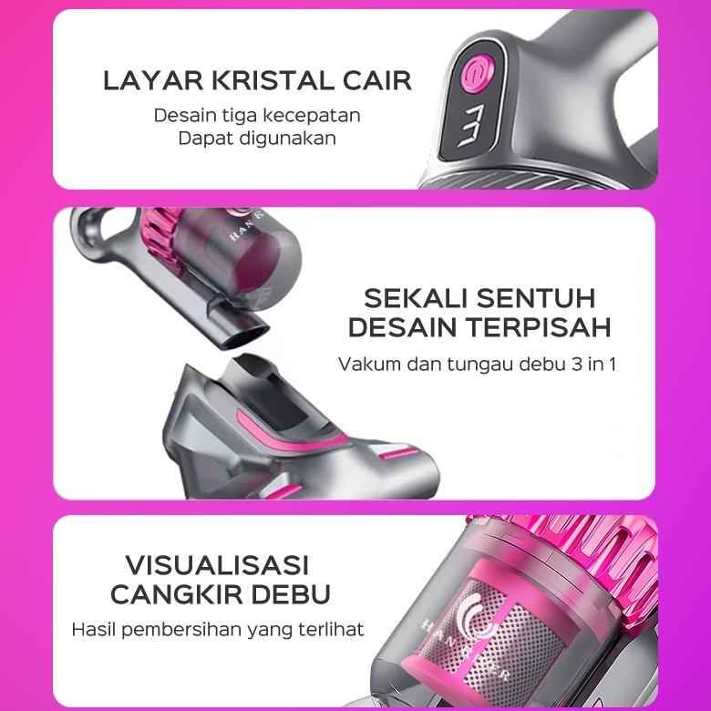 hot deals han river vacuum cleaner 25000pa 2 in 1 with uv anti-mite vacuum cleaner kasur