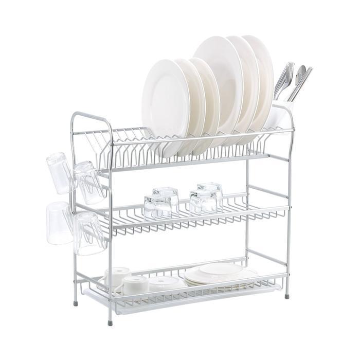 Informa Valco Rak Piring 3 Tingkat Pengering Piring Tempat Piring Organizer Dapur Wadah Rak