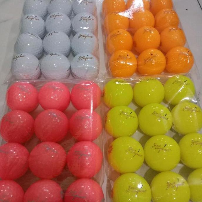 BOLA GOLF ZEUS IMPACT GRADE A 90UP ISI 12 BALL .  . PUTIH. ORANGE. KUNING. PINK. BISA REQUEST WARNA 