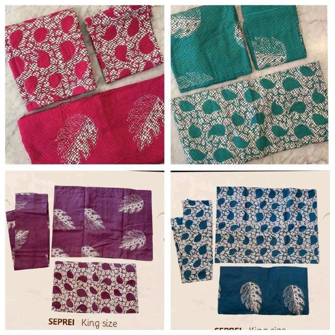Sepre Putri Diana Motif  Batik Print Ukuran Besar 180 X 200 4 Bantal 2 Guling