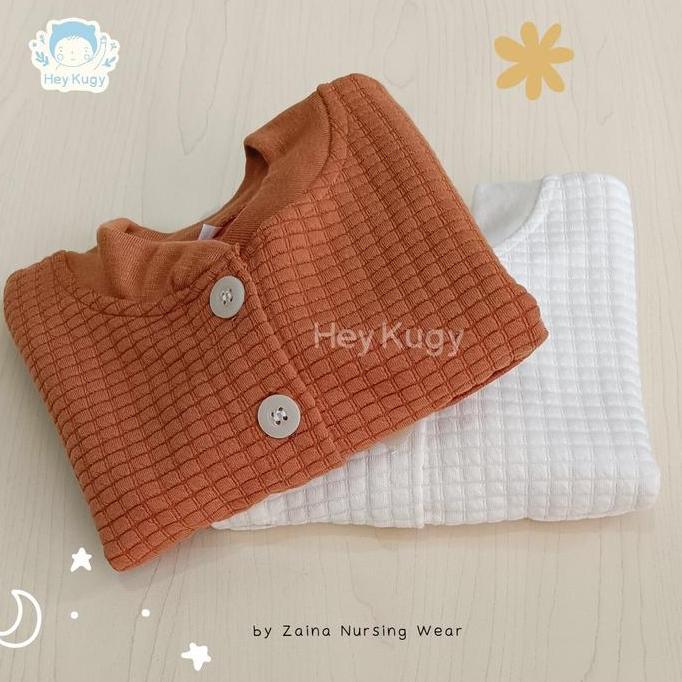 Cardigan Bayi Perempuan New Born / Jaket Anak Cewek Balita Baby Korea Lucu Putih Coklat