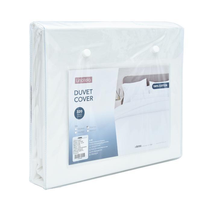 Informa Linotela 260X230 cm Duvet Cover Katun - Putih Sarung Selimut Pelindung Tempat Tidur Seprai B