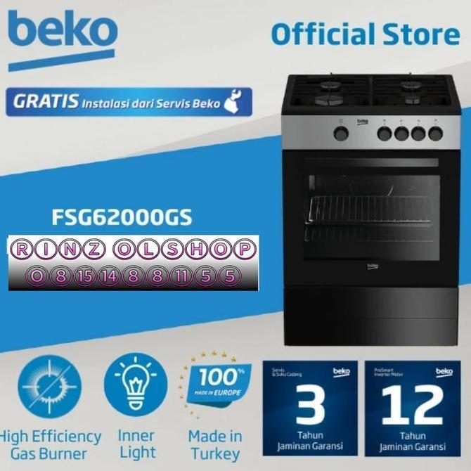 BEKO FSG62000GS FREESTANDING COOKER GAS OVEN