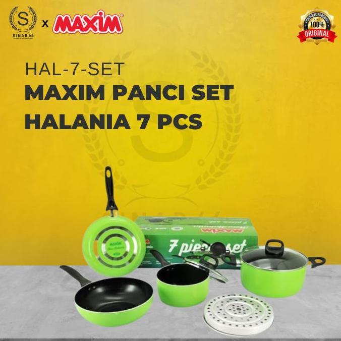 MAXIM NEW HALANIA PANCI SET PERALATAN MASAK 7 IN 1 ANTI LENGKET