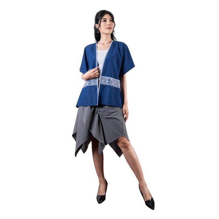 Blazer Wanita - Bhatara Batik Mischa 5544A Navy (TERBAIK) (TERBARU) (TERMURAH)