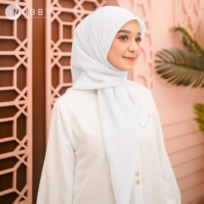 Nobby Hijab Abiela Scarf Jilbab Segi Empat Bahan Voal Kerudung Square