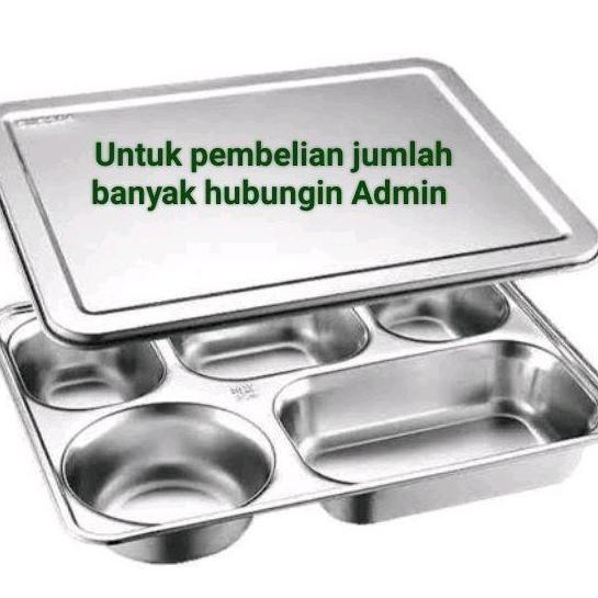 (MBG) FOOD TRAY SS | WADAH MAKAN | OMPRENG / TEMPAT MAKAN STAINLESS | TEMPAT SAYUR MAKANAN | WADAH M