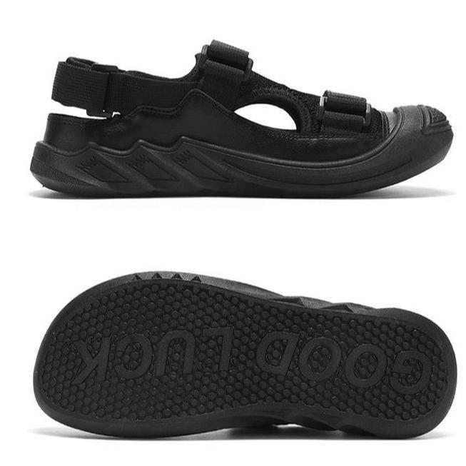 Fed Sandal Pria Okayama Bla Sendal Anti Licin Berventilasi Untuk Santai Outdoor Hiking Pantai Hitam