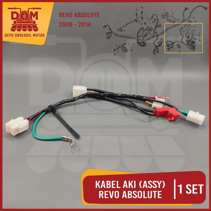 Promo Kabel Aki Assy Revo Absolute (TOKAIDO) Cable Body Bodi Skun Accu Car Motorcycle Motor Honda Re