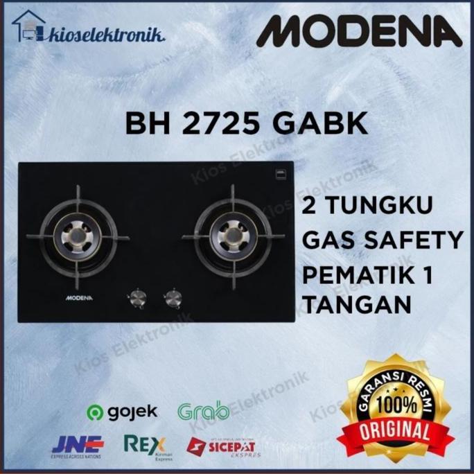 Modena BH 2725 GABK Kompor Tanam 2 tungku / 2725GABK / BH2725GABK
