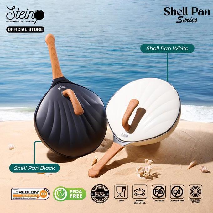 Stein Shell Wok Pan 30cm - Wajan Penggorengan Anti Lengket Lapisan Granit