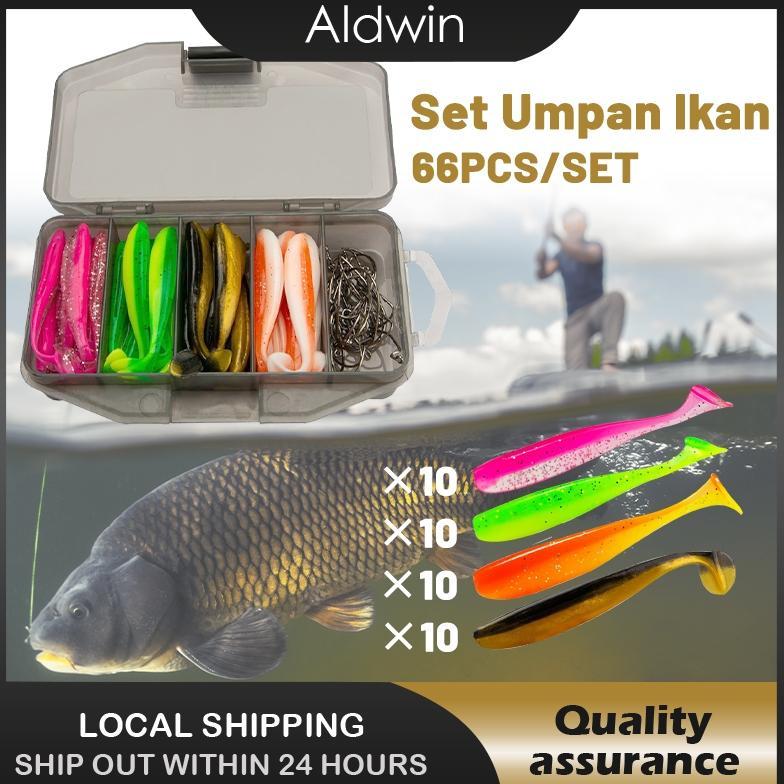 TERBARU 2026 61/66Pcs Umpan Pancing Ikan Soft Lure/6Cm Umpan Pancing Tiruan Bentuk Ikan Umpan Pancin