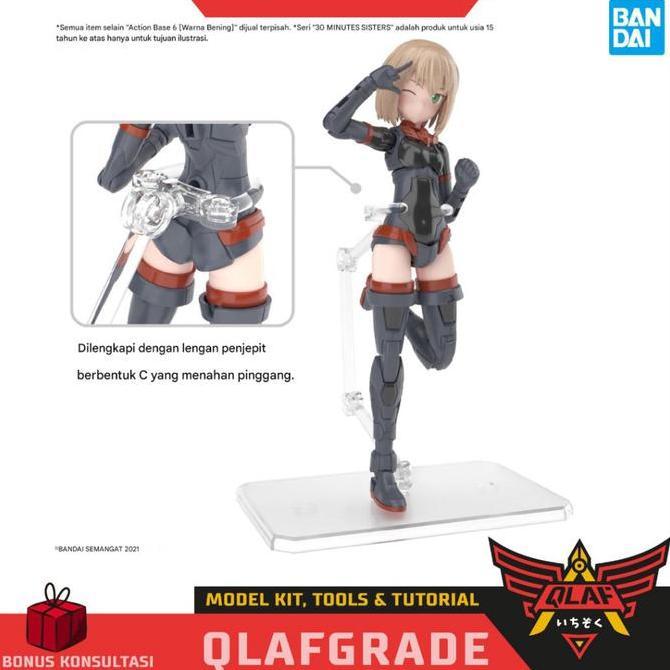 Action Base 6 Display Stand - CLEAR COLOR 30 minutes sister action figure gundam HG RG MG universal 