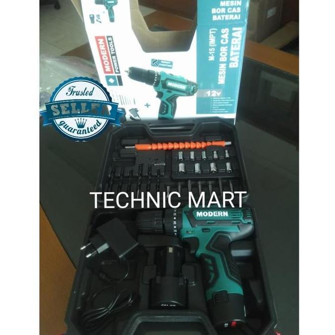 Terjangkau Mesin Bor Cas Baterai M-15/ 10Mm Besi Kayu Tembok Impact Drill/ Bosch
