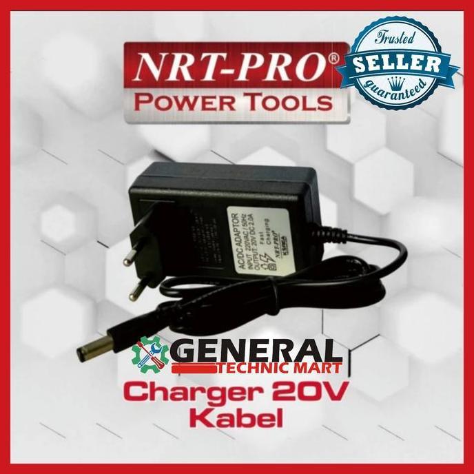 Spesial Nrt Pro Charger Bor Cordless 20V Cas Mesin Bor Baterai 20 V
